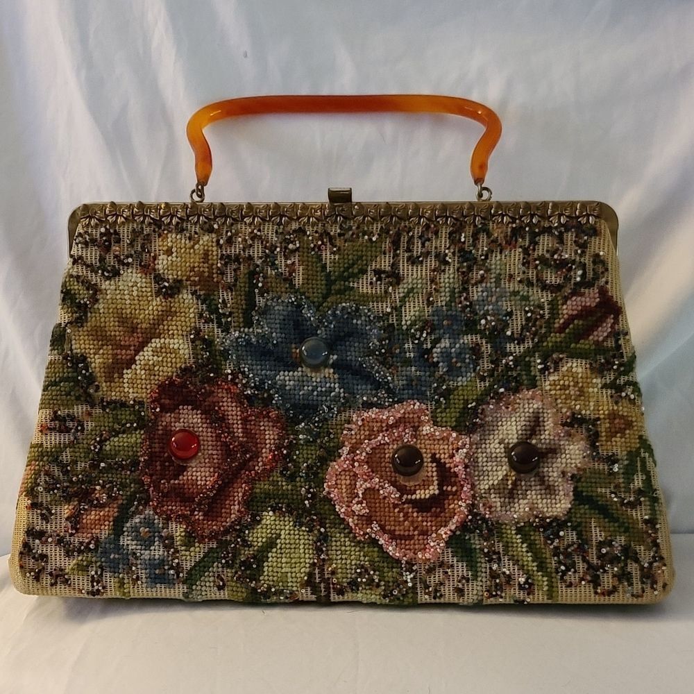 Vintage needlepoint bag 